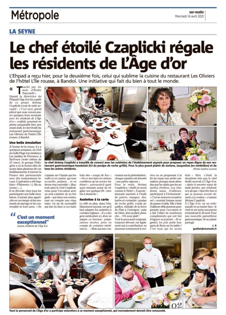 EHPAD AGE D OR CHEF ETOILE CZAPLICKI VAR MATIN EHPAD AGE D OR CHEF ETOILE CZAPLICKI VAR MATIN