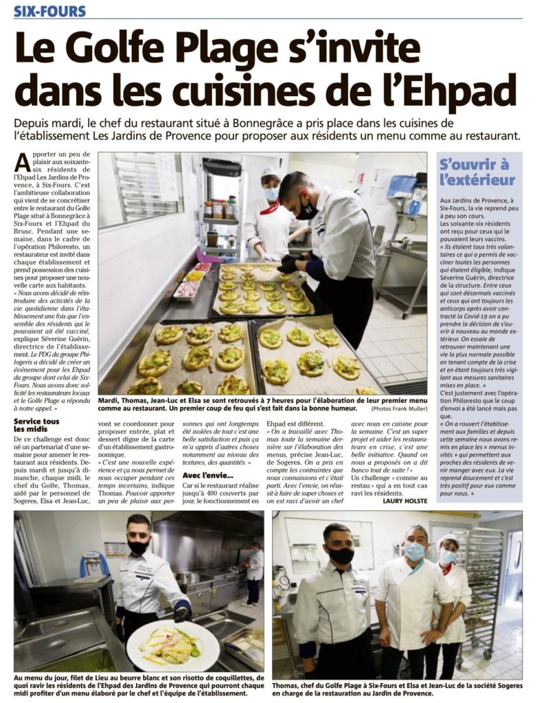 VarMatin_JDP Var matin EHPAD Les jardins de provence un chef en cuisine
